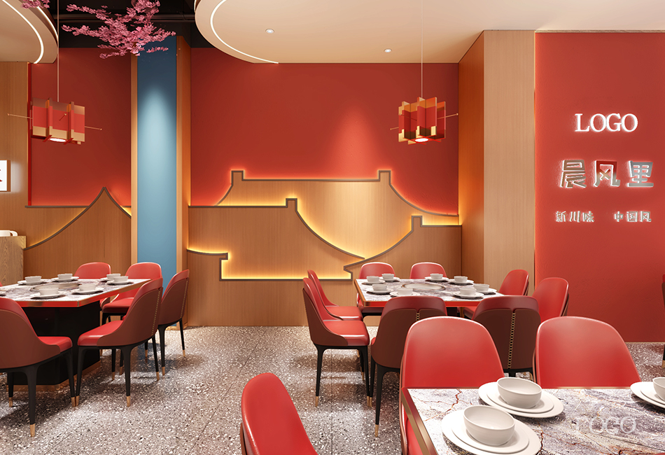西安國(guó)潮風(fēng)火鍋店裝修設(shè)計(jì)案例
