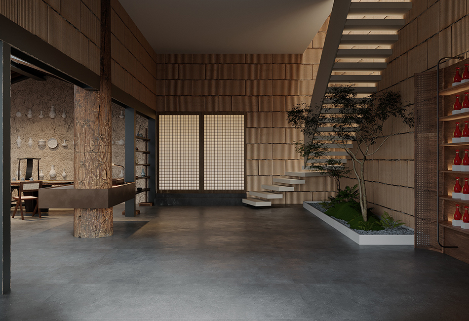 西安侘寂風(fēng)茶室裝修設(shè)計案例